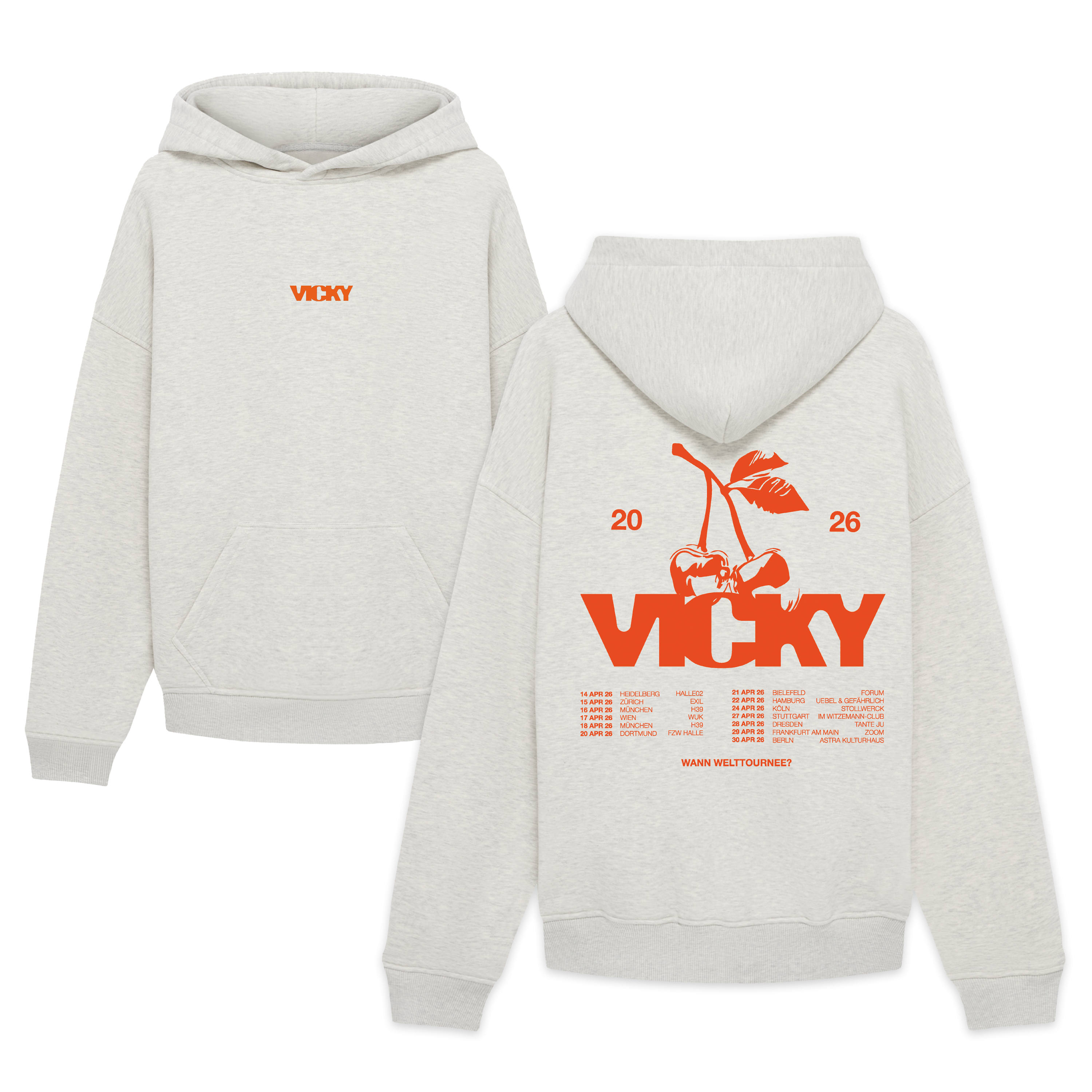 VICKY Wann Welttournee? Grauer Hoodie 448122